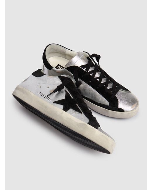 Sneakers super-star in pelle metallizzata 20mm di Golden Goose Deluxe Brand in Multicolor