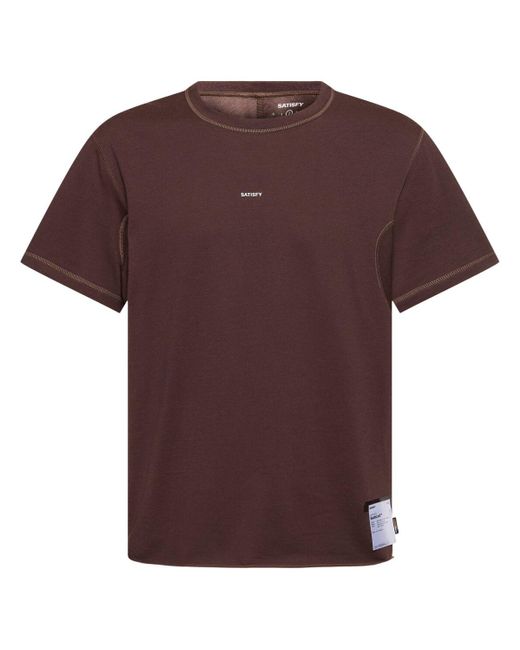 T-shirt softcell cordura climb in jersey di Satisfy in Red da Uomo