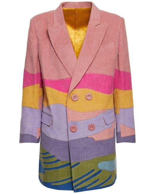 Kidsuper Pink Colorful Cord Landscape Jacket for men