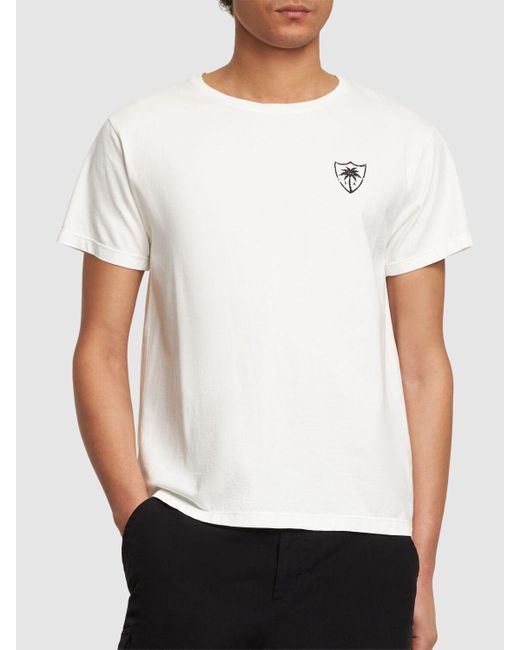 T-shirt in jersey di cotone con stampa di HTC in White da Uomo