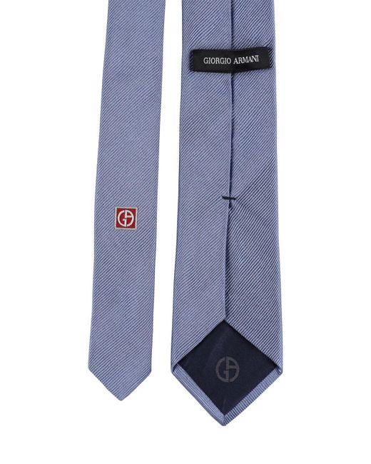 Giorgio Armani Blue 7cm Silk Tie for men