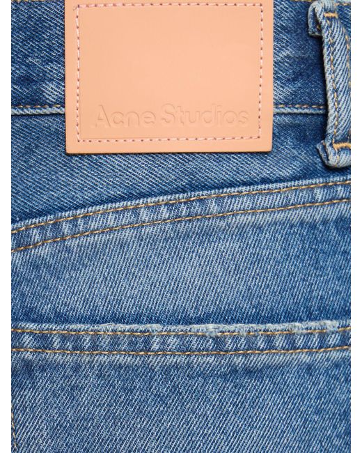 Jeans dritti vita alta 1977 in denim di Acne in Blue