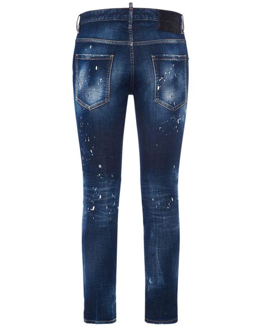 Jeans skater fit in denim di cotone di DSquared² in Blue da Uomo