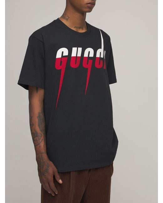Gucci Baumwolle T-shirt mit blade-print in Schwarz für Herren - Sparen Sie  11% | Lyst CH