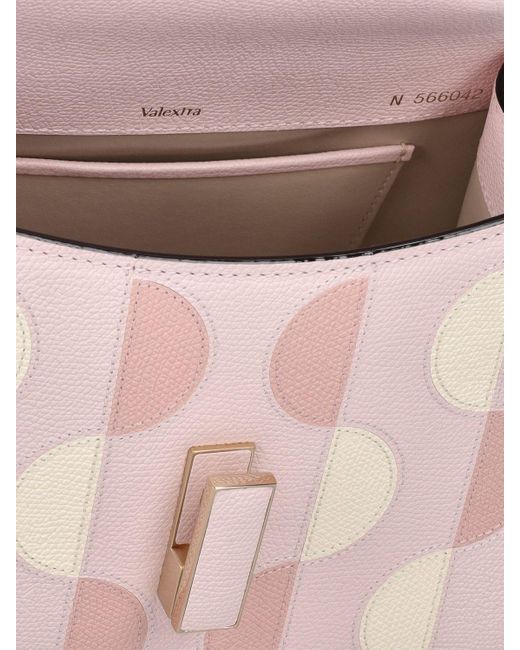 Valextra Pink Mini Iside Intarsio Serpentina Bag