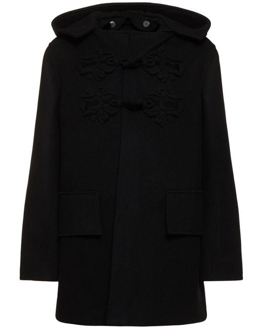 Valentino ウールショートコート Black