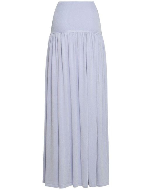 Falda midi con cintura alta Zimmermann de color White