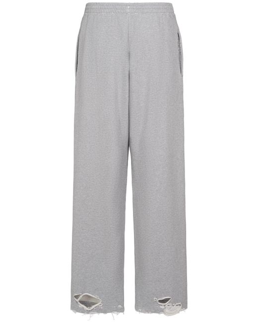 Pantalon baggy en coton Balenciaga pour homme en coloris Gray