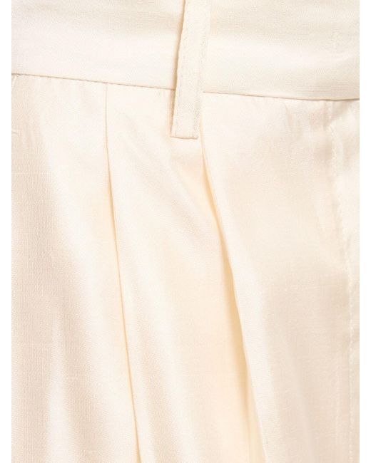 Pantalon ample en soie luisa Staud en coloris Natural