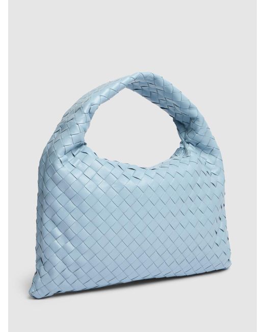Bottega Veneta Blue Small Hop Leather Shoulder Bag
