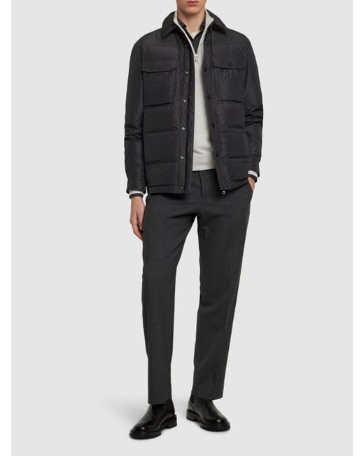 メンズ Brioni ダウンシャツジャケット Black