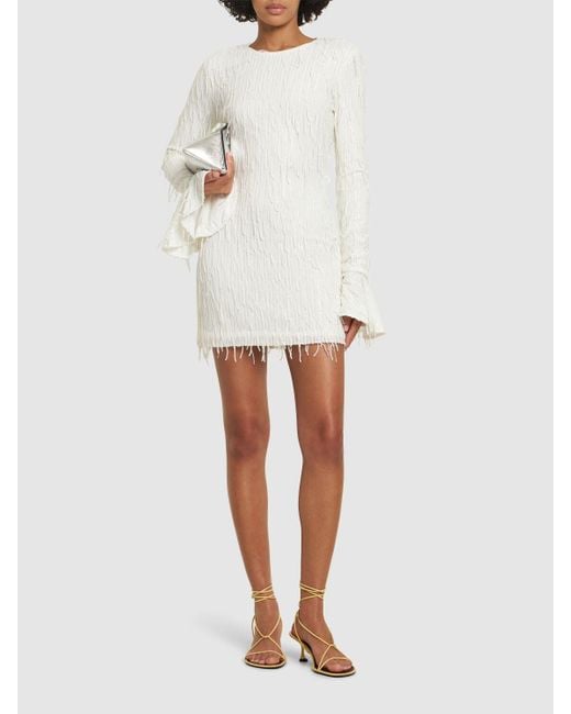 ROTATE BIRGER CHRISTENSEN Rosita Open Back Mini Dress White