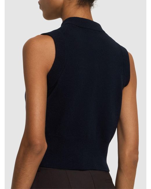 Gilet en cachemire corset Extreme Cashmere en coloris Blue