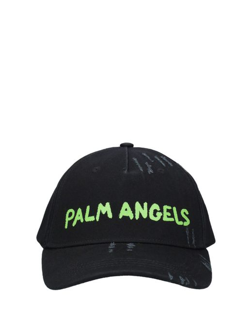 メンズ Palm Angels Seasonal コットンキャップ Black