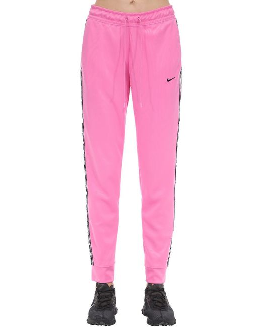 Nike Pink Jogger Logo Tape Sweatpants