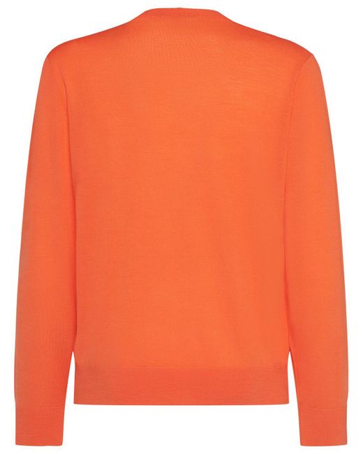 DSquared² Pullover Aus Wolle Mit Monogramm in Orange für Herren