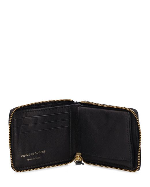 Comme des Garçons Black Washed Leather Wallet for men