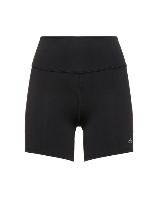 Alo Yoga Black Airlift Energy Stretch Tech Shorts