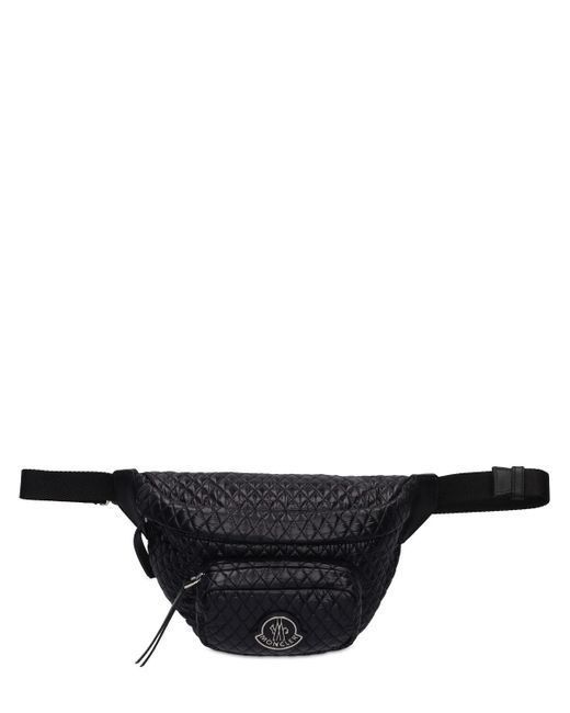 Felicie nylon laqué belt bag Moncler en coloris Black