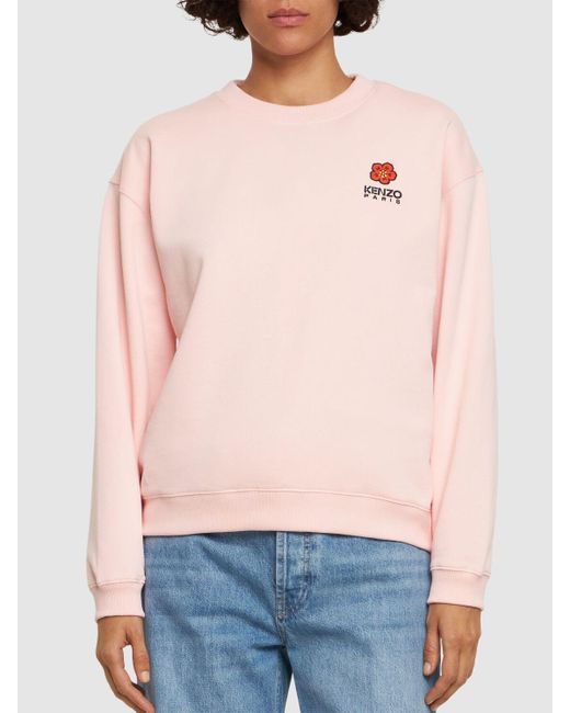 KENZO Pink Boke Flower Cotton Sweatshirt