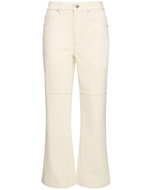 Jil Sander Natural Cotton Denim Mid Rise Knee Line Jeans