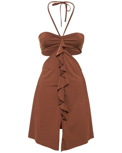 Vestido corto de jersey stretch GIMAGUAS de color Brown