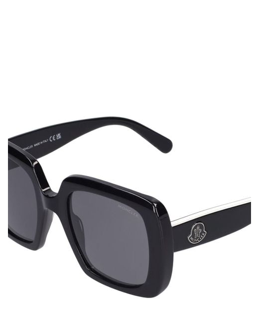 Moncler Black Blanche Squared Acetate Sunglasses