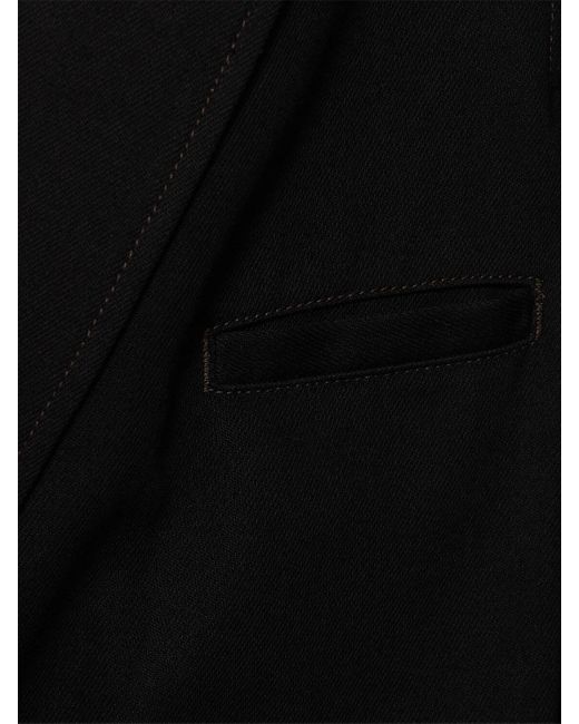 Lemaire Black Workwear-blazer Aus Baumwolle