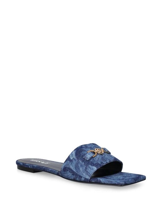 Sandalias planas de Versace de color Blue