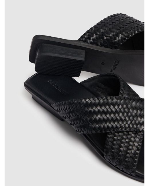 Bembien Black 10mm Tosca Leather Slides