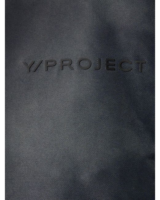 Y. Project Blue Cropped Nylon Puffer Jacket W/Hood
