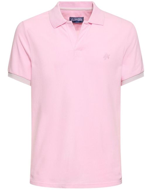 メンズ Vilebrequin コットンピケポロシャツ Pink