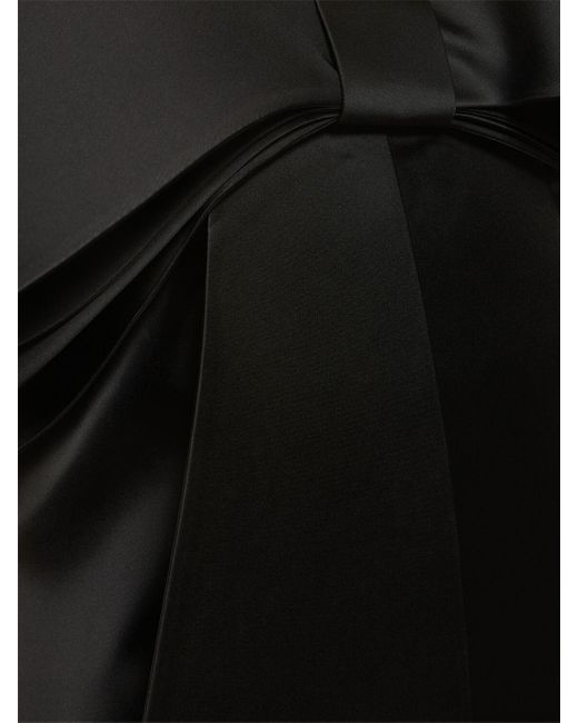 Robe courte en organza détail nœud le cadeau Mach & Mach en coloris Black