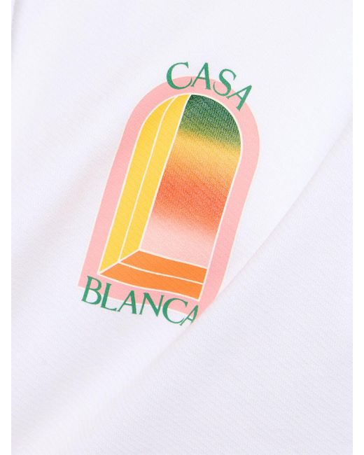 Casablancabrand Hoodie Aus Bio-baumwolle "gradient Arch" in White für Herren