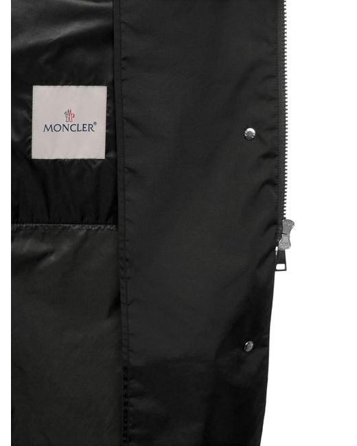 Abrigo de lluvia de nylon Moncler de color Black