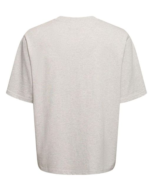 AMI White Logo Heavy Cotton T-shirt for men