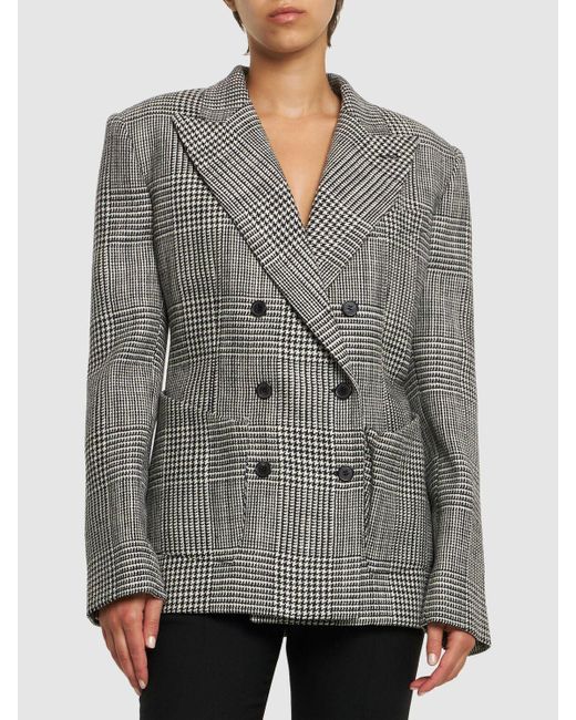 Tom Ford Gray Prince Of Wales Wool Jacket