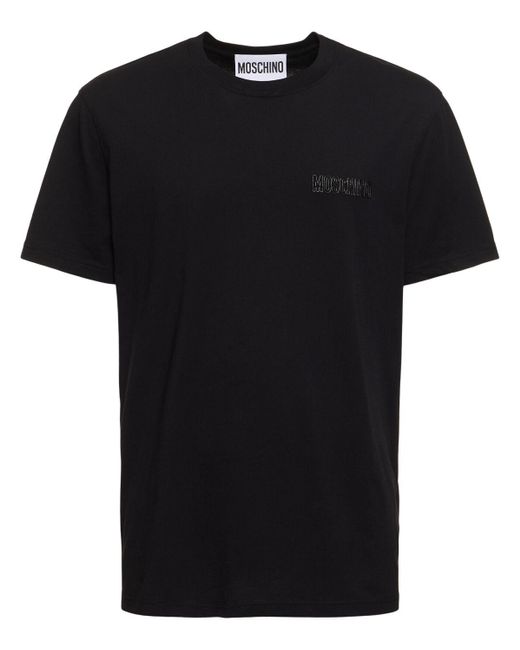 Hombre Camiseta Con Logo Moschino de hombre de color Negro Lyst