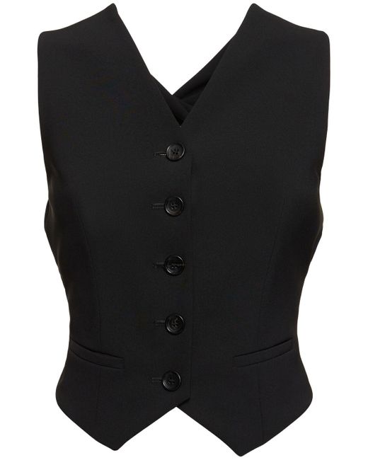 Philosophy Di Lorenzo Serafini Black Tech Crepe Vest