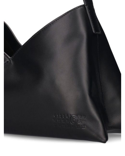 MM6 by Maison Martin Margiela Black Japanese 6 Leather Shoulder Bag