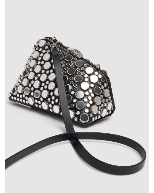 The Attico Black Spiegelclutch "midnight"
