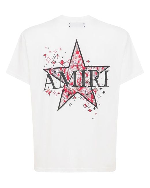 Amiri White Paisley Star Cotton Jersey T-shirt for men