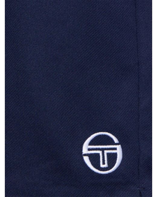 メンズ Sergio Tacchini コットンテニスハーフパンツ Blue