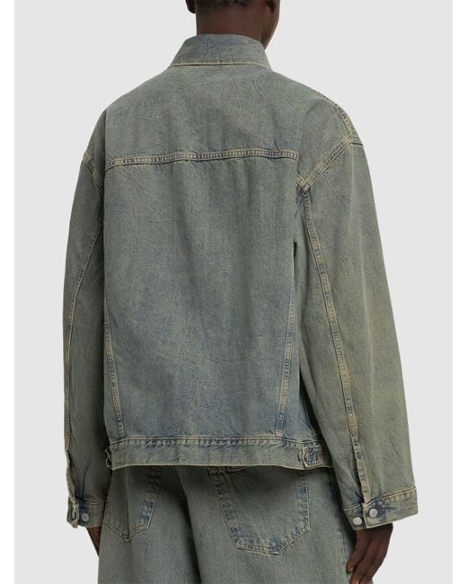 Acne Gray Kataya Delta Denim Oversized Jacket for men
