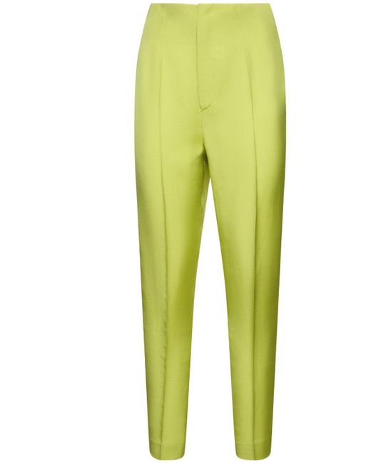 Pantalon droit taille haute ramona Ralph Lauren Collection en coloris Yellow