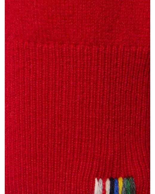 Extreme Cashmere Red Cashmere Blend Knit Crewneck Sweater