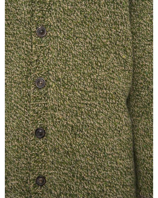 Cardigan in maglia di misto lana di Maison Margiela in Green
