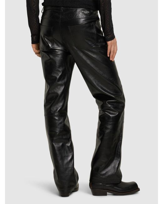 Pantalon ample en cuir embossé MARINE SERRE pour homme en coloris Black