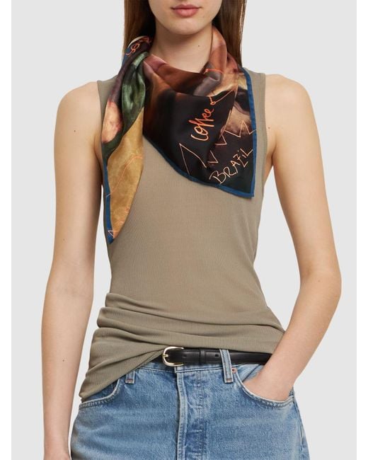 Vivienne Westwood The Kiss Square Silk Foulard in Pink | Lyst UK