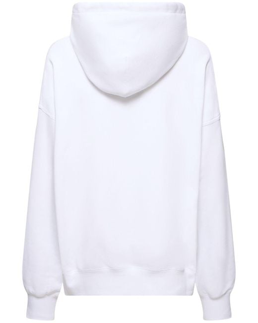 Gucci White Cotton Jersey Hoodie for men
